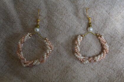 KOLCZYKI Z KWARCEM RÓŻOWYM