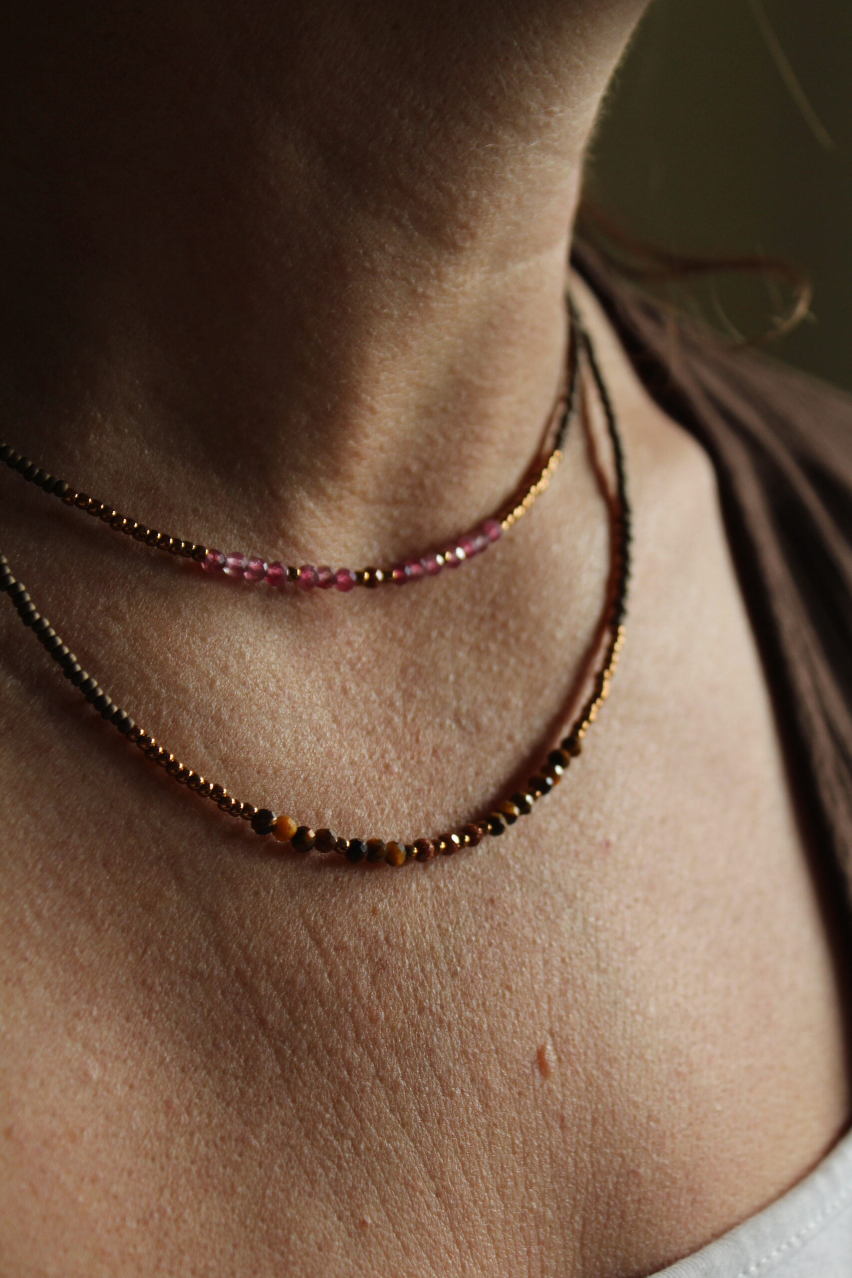 naszyjnik różowy turmalin