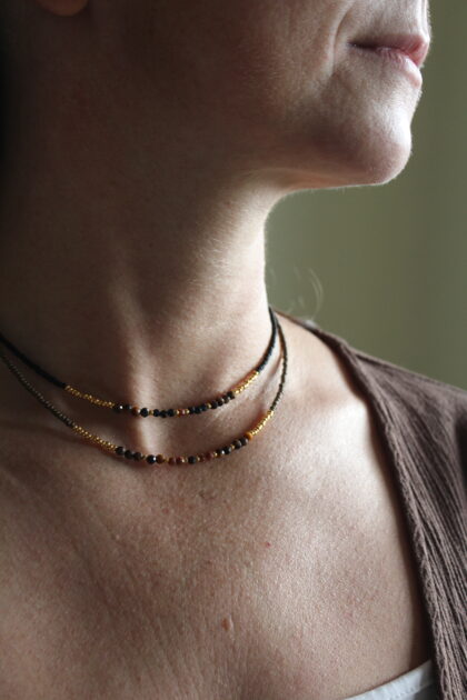 naszyjnik czarny turmalin